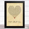 Aislin Evans Feel About You Vintage Heart Song Lyric Music Art Print