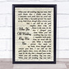Jimmy Roselli When You Old Wedding Ring Was New Vintage Script Song Lyric Print