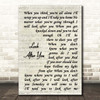 Aron Wright Look After You Vintage Script Song Lyric Print