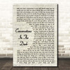 John Legend Conversations In The Dark Vintage Script Song Lyric Print