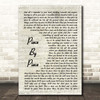 Kelly Clarkson Piece By Piece Vintage Script Song Lyric Print