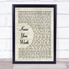 Khalid & Disclosure Know Your Worth Vintage Script Song Lyric Print
