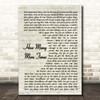Led Zeppelin How Many More Times Vintage Script Song Lyric Print