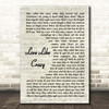 Lee Brice Love Like Crazy Vintage Script Song Lyric Print