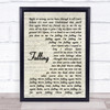 Michael Kiwanuka Falling Vintage Script Song Lyric Print