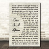 One Direction Once In A Lifetime Vintage Script Song Lyric Print