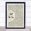 Orleans Still The One Vintage Script Song Lyric Print