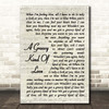Phil Collins A Groovy Kind Of Love Vintage Script Song Lyric Print