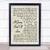 Phil Collins A Groovy Kind Of Love Vintage Script Song Lyric Print