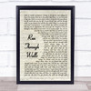 The Script Run Through Walls Vintage Script Song Lyric Print