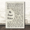 Wynonna My Strongest Weakness Vintage Script Song Lyric Print