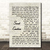 Aerosmith Sweet Emotion Vintage Script Song Lyric Print