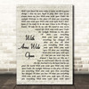 Creed With Arms Wide Open Vintage Script Song Lyric Print
