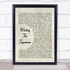 Daughtry Waiting For Superman Vintage Script Song Lyric Print