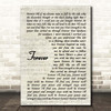 Dropkick Murphys Forever Vintage Script Song Lyric Print