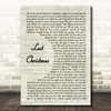 George Michael Last Christmas Vintage Script Song Lyric Print