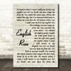 Paul Weller English Rose Vintage Script Song Lyric Wall Art Print