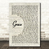 The Wolfe Tones Grace Vintage Script Song Lyric Wall Art Print