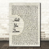 X Ambassadors HOLD YOU DOWN Vintage Script Song Lyric Wall Art Print