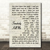Adam Sandler Somebody Kill Me Vintage Script Song Lyric Wall Art Print