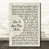 Coldplay Lovers In Japan Reign Of Love Vintage Script Song Lyric Wall Art Print