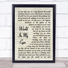 Depeche Mode World In My Eyes Vintage Script Song Lyric Wall Art Print