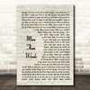 Extreme More Than Words Vintage Script Song Lyric Wall Art Print