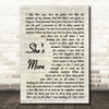 Andy Griggs She's More Vintage Script Song Lyric Wall Art Print