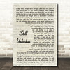 Lynyrd Skynyrd Still Unbroken Vintage Script Song Lyric Wall Art Print