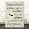 Blue October Fear Vintage Script Song Lyric Quote Music Print
