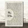 Chris Stapleton More Of You Vintage Script Song Lyric Quote Music Print
