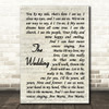 Julie Rogers The Wedding Vintage Script Song Lyric Quote Music Print