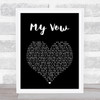 Scouting For Girls My Vow Black Heart Song Lyric Print