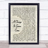 Otis Redding A Change Is Gonna Come Vintage Script Song Lyric Quote Music Print