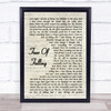 The Badlees Fear Of Falling Vintage Script Song Lyric Quote Music Print