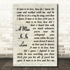 The Waterboys A Man Is In Love Vintage Script Song Lyric Quote Music Print