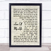Love Of My Life Santana Script Quote Song Lyric Print