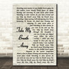 Berlin Take My Breath Away Vintage Script Song Lyric Quote Print