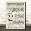 Bon Jovi Livin' On A Prayer Vintage Script Song Lyric Quote Print