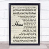 Depeche Mode Home Vintage Script Song Lyric Quote Print
