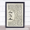 Dierks Bentley Long Trip Alone Vintage Script Song Lyric Quote Print