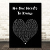 Shania Twain No One Needs To Know Black Heart Song Lyric Print
