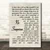 No Surprises Radiohead Script Quote Song Lyric Print