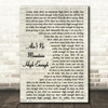 Marvin Gaye Ain't No Mountain High Enough Vintage Script Song Lyric Quote Print