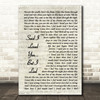 Michael Bolton Said I Loved You... But I Lied Vintage Script Song Lyric Print