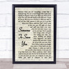 OneRepublic Someone To Save You Vintage Script Song Lyric Quote Print