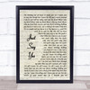 Snow Patrol Just Say Yes Vintage Script Song Lyric Quote Print