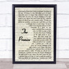 Sturgill Simpson The Promise Vintage Script Song Lyric Quote Print