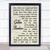 The Beatles Golden Slumbers Vintage Script Song Lyric Quote Print