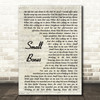 The Courteeners Small Bones Vintage Script Song Lyric Quote Print